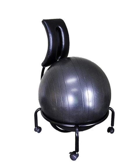 Metal Exercise Ball Chair Base with Backrest