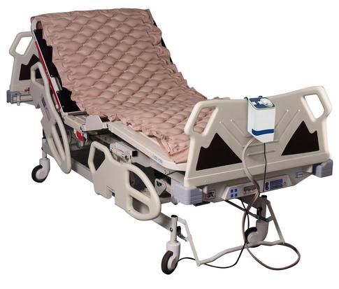 Alternating Pressure Bubble Pad System on non-inclusive hospital mattress and frame. 
