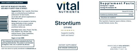 Strontium Citrate Bone Strengthening Supplement