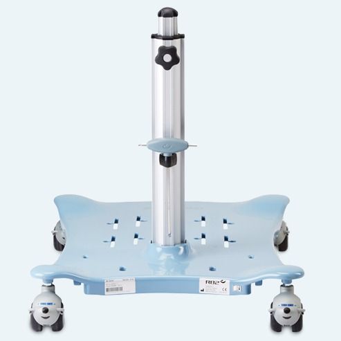 Light blue base with airplane casters