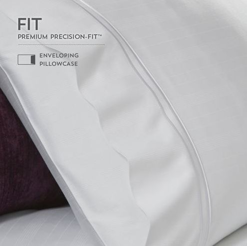 The enveloping design keeps your pillow securely in place while you sleep, eliminating all middle of the night readjustments. 