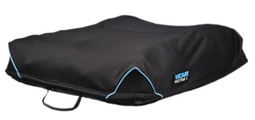 Vicair Vector O2 Wheelchair Cushion by Permobil with washable cover.