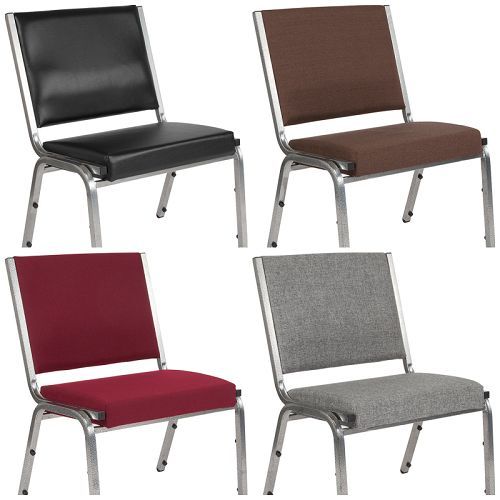 Base chair comes in five colorways (black vinyl, brown fabric, burgundy fabric, and grey fabric) black fabric pictured in main photos
