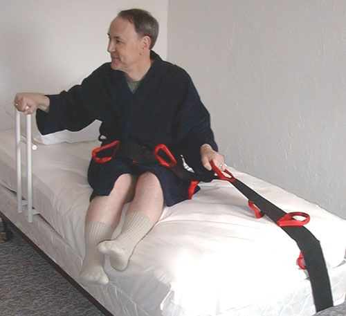 SafetySure Bed Pull-Up paired with a Bed Rail Transfer Handle (bed rail transfer handle is not included)