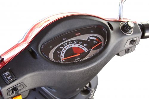 Speedometer and engine temperature