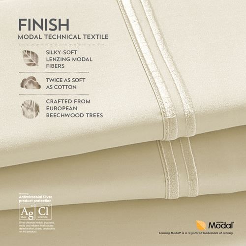 Modal Technical Textile Finish is incredibly soft, crafted from European Beechwood Trees. 