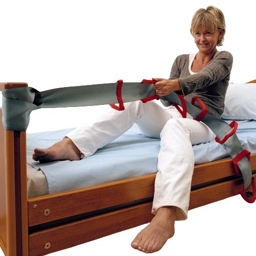 The FlexiGrip helps with getting in and out of bed