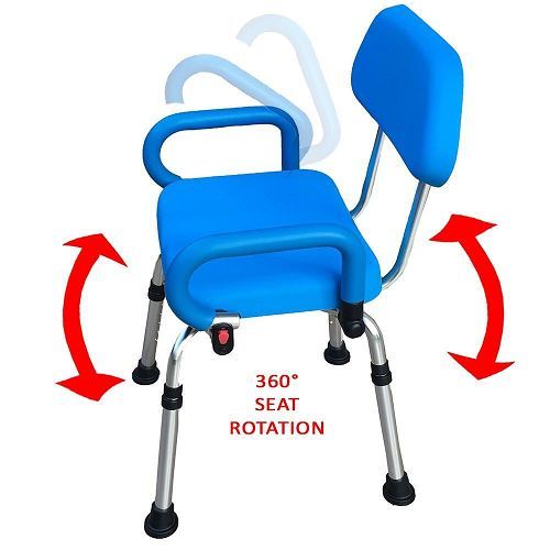  Platinum Health Hip Chair, Revolver(tm) Premium, Padded, Height  Adjustable, SEAT-Angle Adjustable Hip Chair with Swivel Seat and Swing Away  Arm Rests. Doctor and Rehab Specialist Recommended. : Health & Household