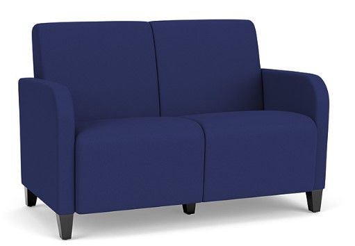 Black Wooden Legs with Cobalt Upholstery