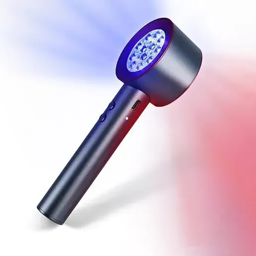 24 LED Handheld Light Therapy Device - Blue, Red and Near-Infrared Lights for Skin Rejuvenation