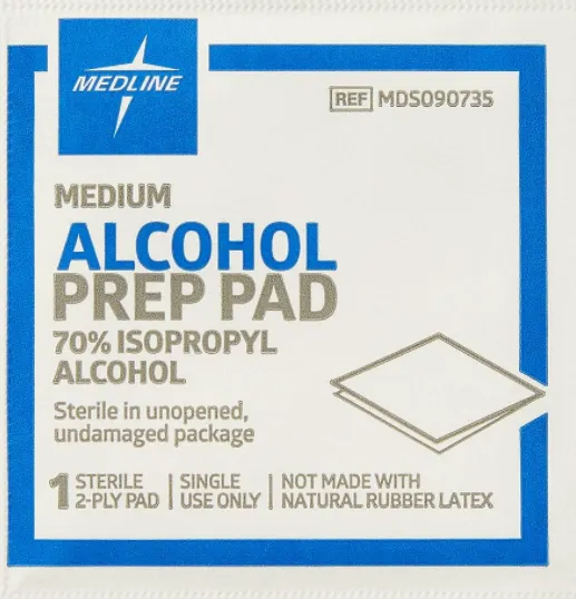 Alcohol Prep Pads by Medline Bulk Qty. 3 000 Pads