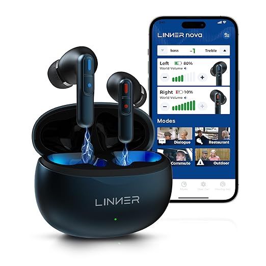 Hearing Aids with Smart Noise Cancellation and 8 Hours Battery Life - LINNER Nova Lite