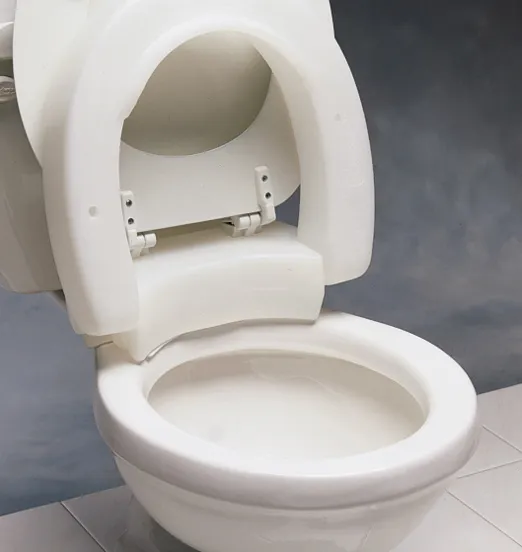 Elongated Hinged Elevated Toilet Seat