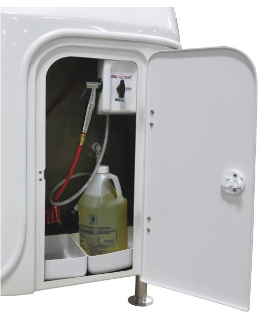 View of the disinfection system lockable cabinet