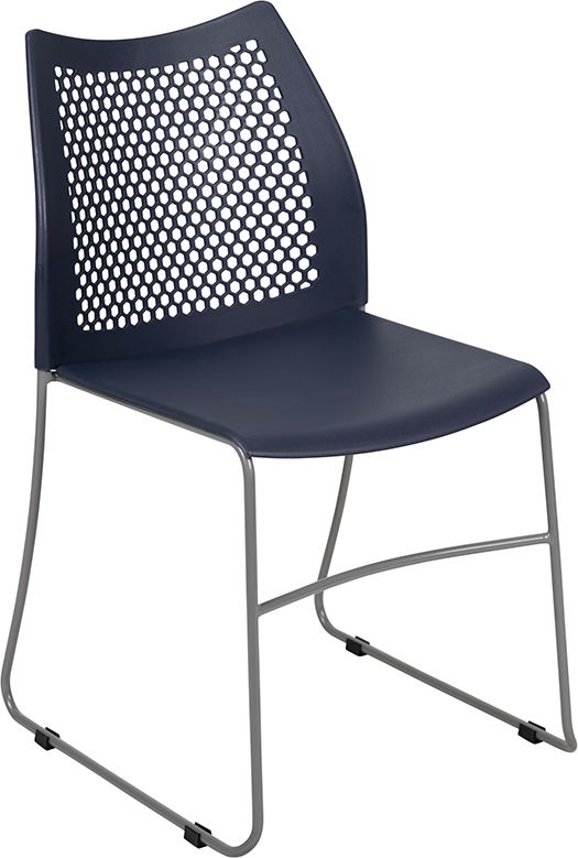 A navy blue seat is shown above
