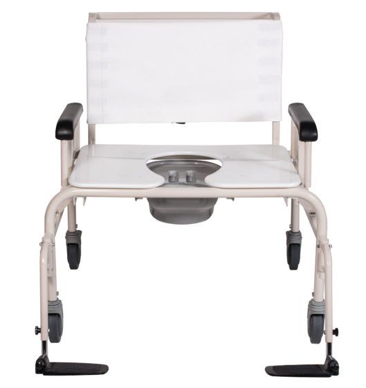 Bariatric Mobile Shower and Commode Chair - Front View