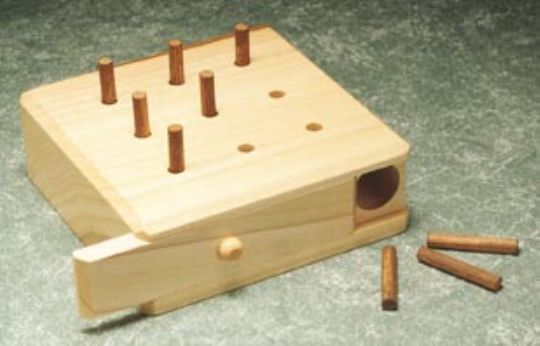 9 Hole Hardwood Pegboard for Dexterity Exercises
