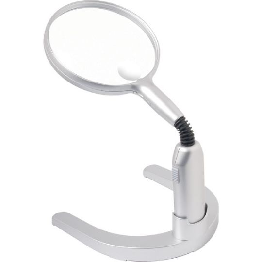 magnifying glass with light and stand