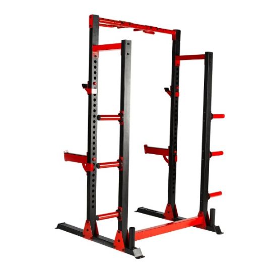 Lifeline C1 Pro Half Rack for Weight Training - Black/Red Color Option