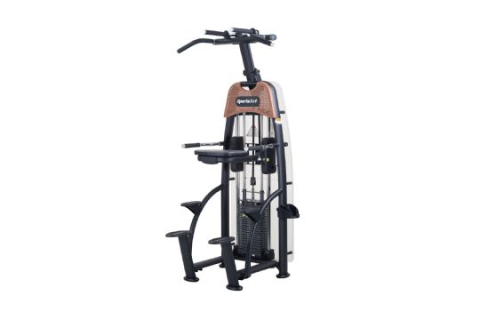 N911 Assisted Chin Up/ Tricep Dip Machine With Non-Slip Steps Made of Heavy-duty European-Styled Cushions by SportsArt Fitness