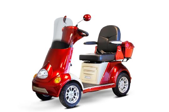 EWheels EW-54 Electric 4-Wheel Scooter with 500lb. Wt. Capacity and Full Covered Windshield