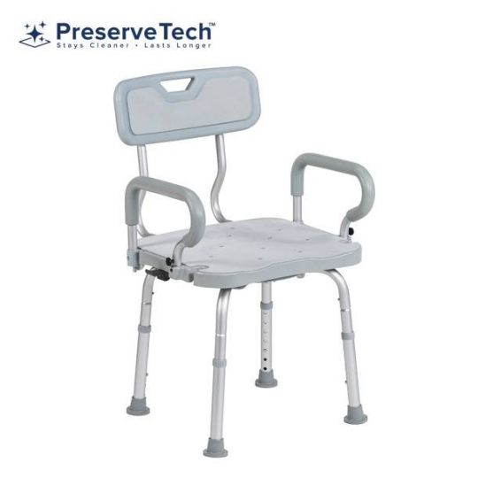 360 Degree Swivel Bath Chair with Adjustable Height for Safe Tub Transfers - PreserveTech