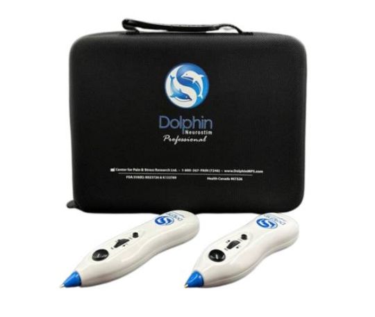 Pain Relief Laser Therapy - Dolphin Pro Scar Realease Kit for Home or Clinical Use with 12 Minute Vagus Nerve Stimulation Cycle