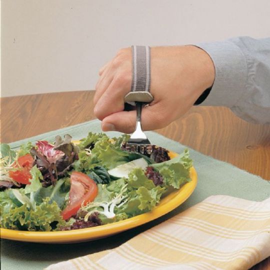 Universal Leather Cuff Eating Utensil Aid
