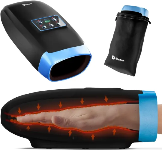 Legra Electric Hand Massager for Arthritis, Carpal Tunnel, and Hand Pain  Relief with Heat Compression and