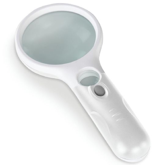 LED Magnifying Glass with 3x and 45x Lenses by Vive Health