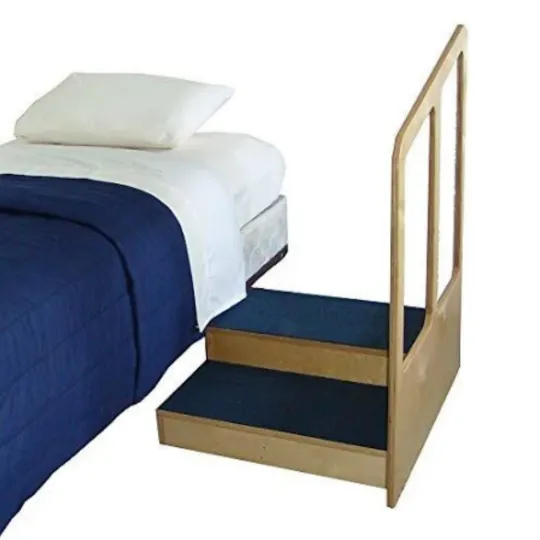 Bed Step System with One or Two Side Handrails