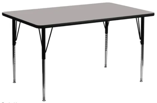 Flash Furniture 24-in x 48-in Outdoor Rectangle Plastic White Folding Table