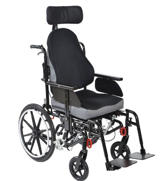 Picture shown above with footrests, seat cushion, backrest, headrest, and headrest hardware