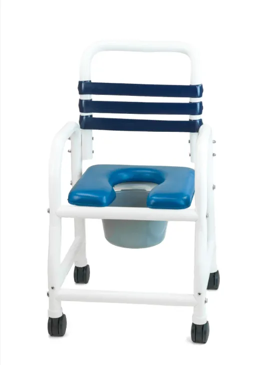 Deluxe New Era Infection Control Shower Commode Chair with Removable Soft Seat