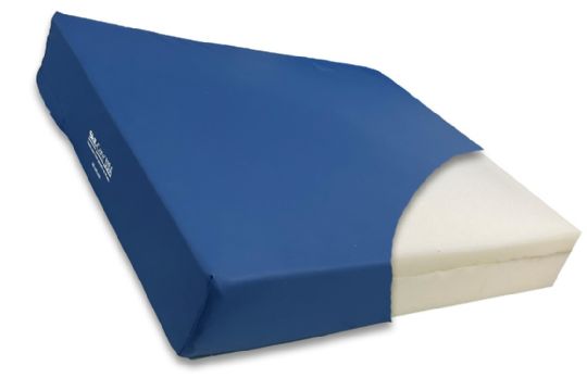 Foam Cushion for Wheelchairs with Low Shear Skin Protective Cover