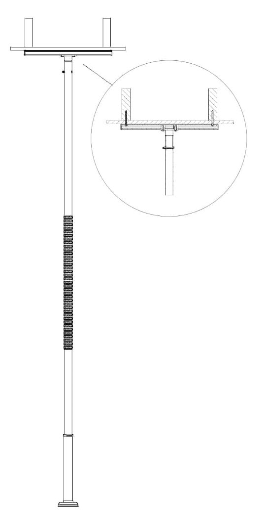 SafetyGrip Floor to Ceiling Stability Pole 500 Pound Weight Capacity - TitanHD SG650