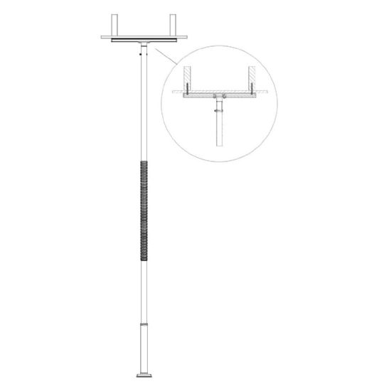 SafetyGrip Floor to Ceiling Stability Pole with 500 Pound Weight Capacity - TitanHD SG650