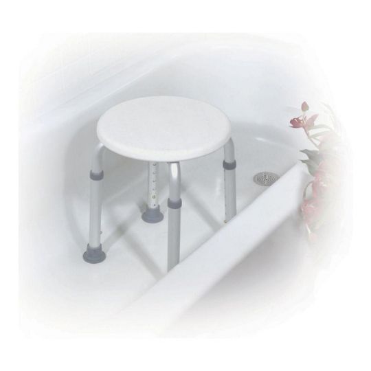 Drive Medical Lightweight Adjustable Height Rounded 2-in-1 Bath and Shower Stool