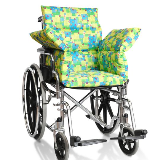 Plaid Wheelchair Comfort Seat 36in x 17in