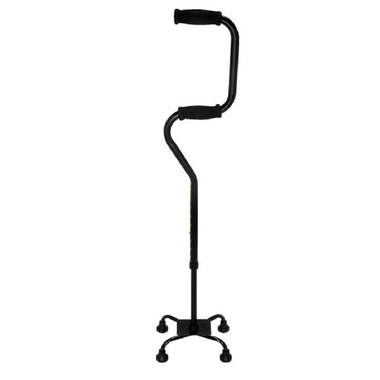 HealthSmart Adjustable Quad Cane for Sit-to-Stand Support with 250 lbs. Capacity