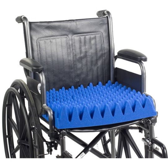 Convoluted Wheelchair Cushion with Airflow Polyurethane Foam and Optional Washable Cover