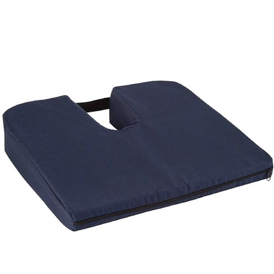 DMI Sloping Coccyx Cushion with Pressure Relief Opening for Lower Back Support and Tailbone Comfort