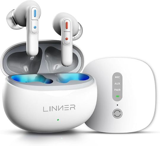 Bluetooth Hearing Aids - LINNER Nova  - Pearl White and Rechargeable