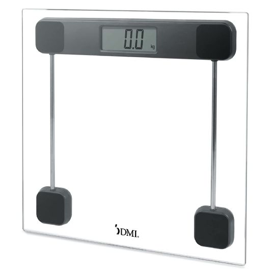 Digital Floor Scale with Large LCD Display and 440 Pounds Capacity