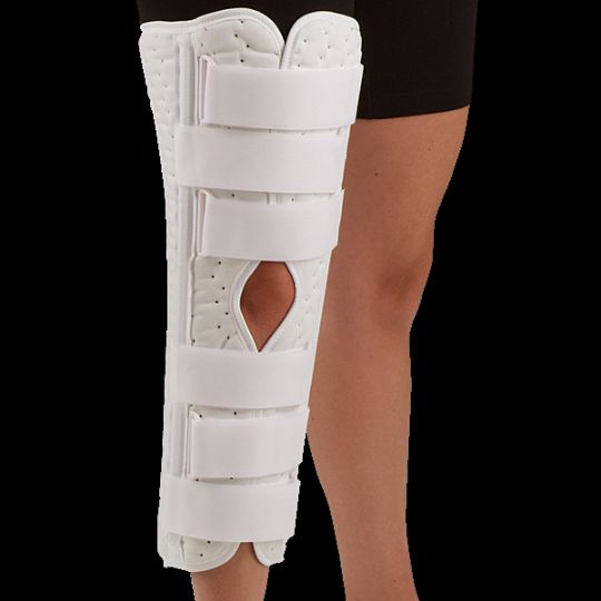Tri-Panel Knee Immobilizer Full Leg Brace - Straight Leg Support