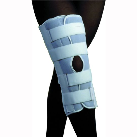 Adjustable Knee Immobilizer with Foam Support and Removable Stays