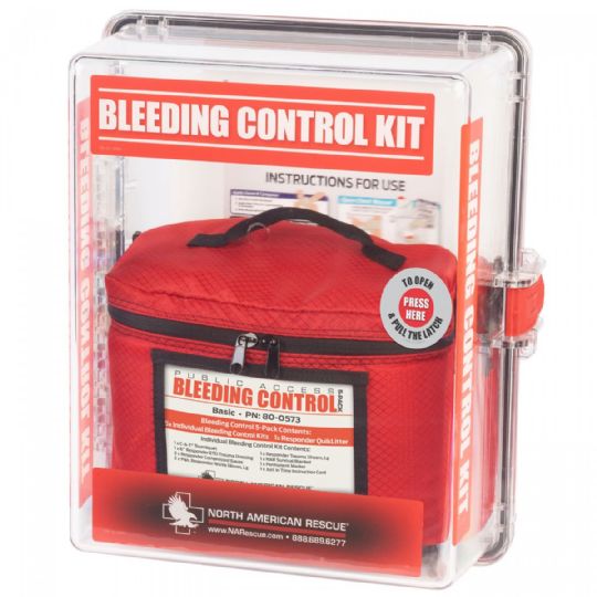 Public Access Bleeding Control 5-Pack of Vacuum Sealed Basic Kits