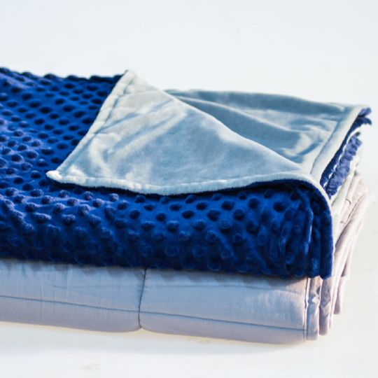 Weighted Blanket and Cover For Comfort and Stimulation - 8 or 20 lbs.