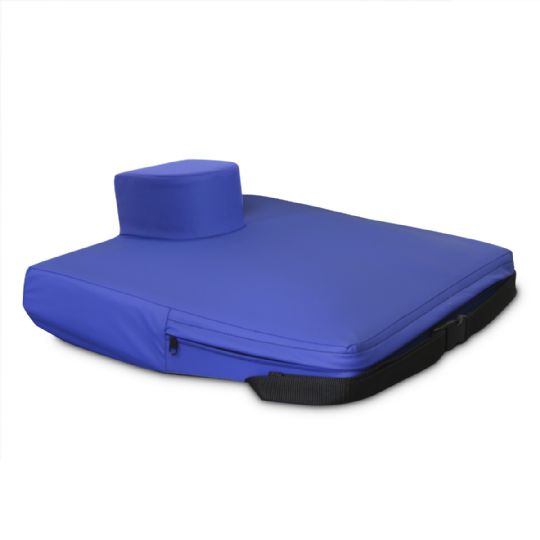 Wheelchair Positioning Cushion with Cooling Gel-Foam and Knee Positioning Pommel - APEX CORE by NYOrtho