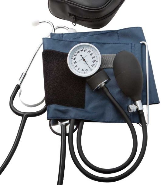 Blood Pressure Monitor Adult Manual W/Attached Stethoscope And Extra Large  Cuff
